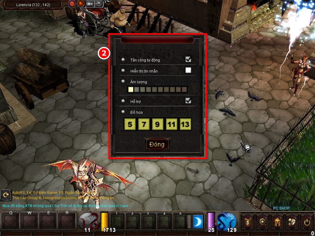 Chức năng chính của Game MU Thiên Vương